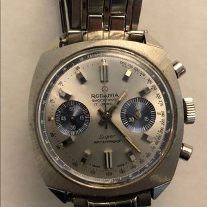 Vintage Rodania silver men’s watch